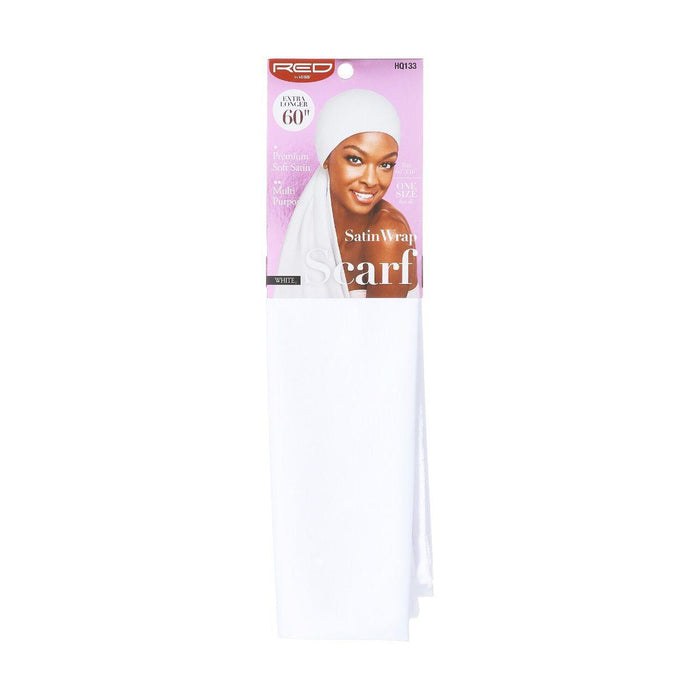 RED by Kiss Satin Wrap Scarf 60"x16" - White
