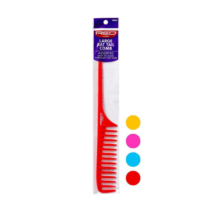 RED by KISS Large Rat Tail Comb - Assorted Colors