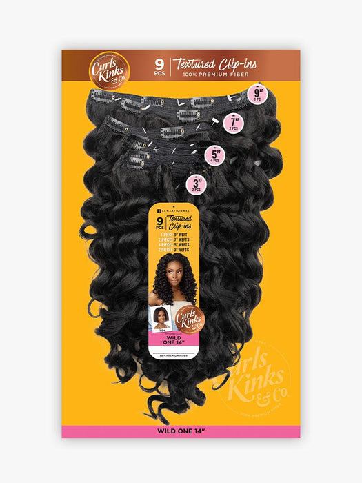 Sensationnel Curls Kinks & CO Textured Clip-In 9pcs - Wild Ones 14"