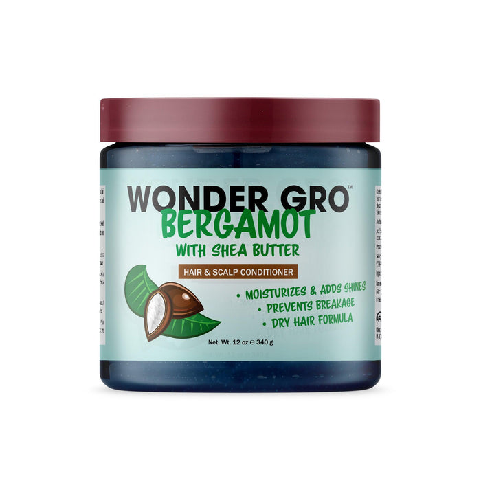 Wonder Gro Hair Grease Hair & Scalp Conditioner 12oz - Bergamot with Shea Butter
