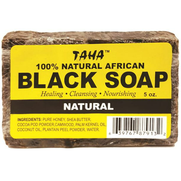 TAHA African Black Soap Bar 5oz - Natural