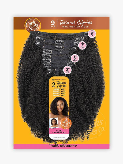 Sensationnel Curls Kinks & CO Textured Clip-In 9pcs - Curl Crusher 10"