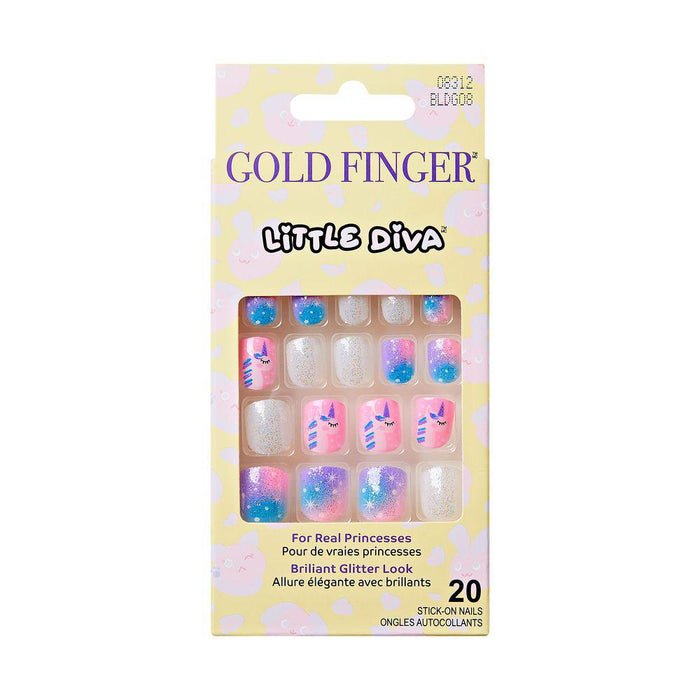 Gold Finger Little Diva Sticker Nails - Fantasy Dream