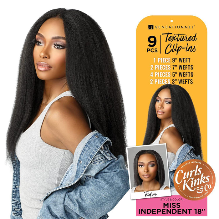 Sensationnel Curls Kinks & CO Textured Clip-In 9pcs - Miss Independent 18"