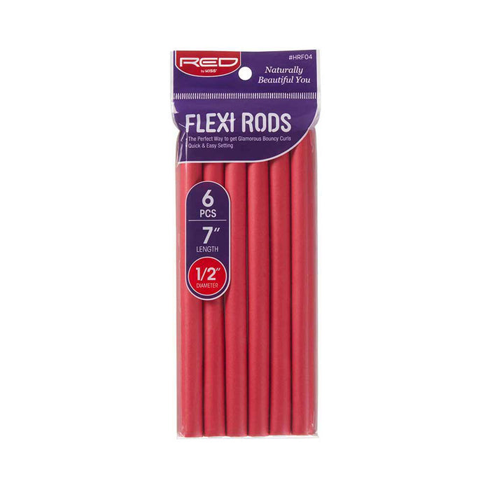 RED by Kiss Flexi Rods 7" Length 6pcs - 1/2" Diameter