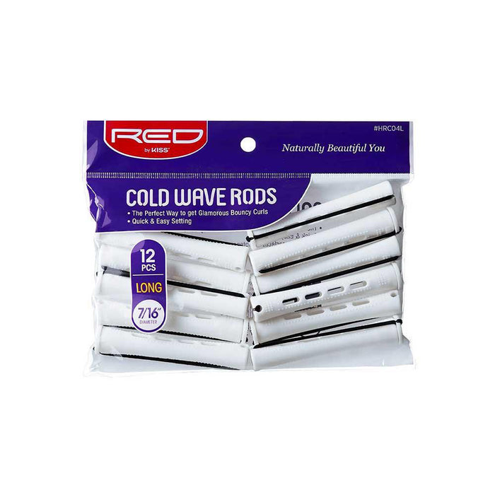 RED by Kiss Long Cold Wave Rods 12pcs - 7/16" Diameter