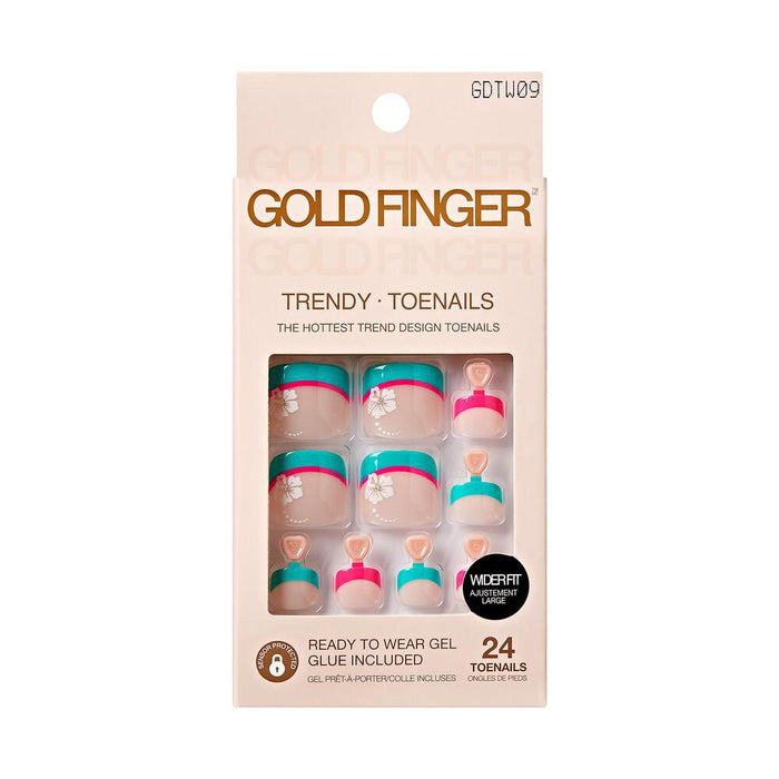 Gold Finger Trendy Wider Fit Toenails - Entertain