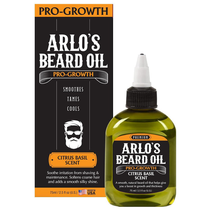 Arlo's Pro Growth Beard Oil 2.5oz - Citrus Basil