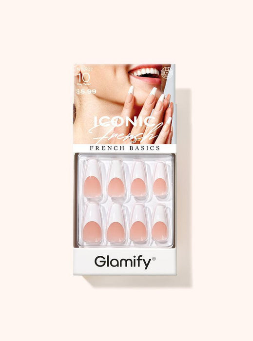 Absolute New York Glamify Iconic French Press On Nails - Coffin Long