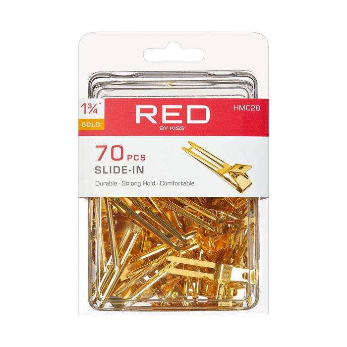 RED by KISS Gold Color Slide In Clips 70pcs