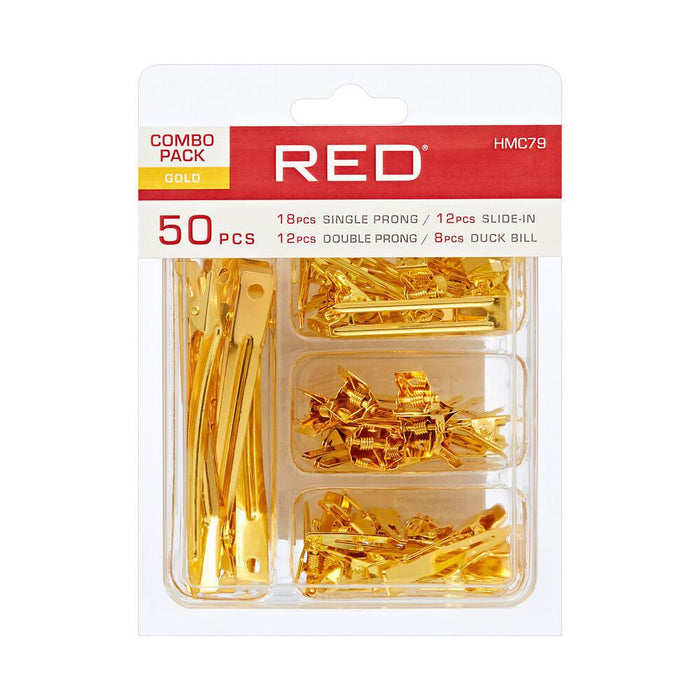 RED by KISS Metal Clip Combo Pack 60pcs - Gold