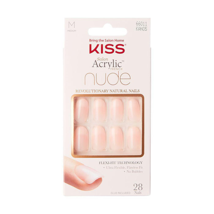 KISS Salon Acrylic French Nude Nails - Peaceful