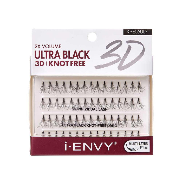 i-ENVY by KISS Ultra Black 3D Knot Free Individual Lashes 70pcs - Long
