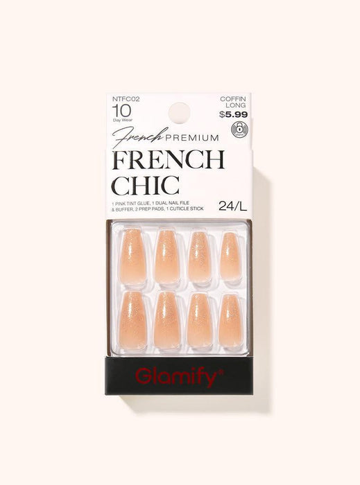 Absolute New York French Chic Press On Nails - Coffin Long
