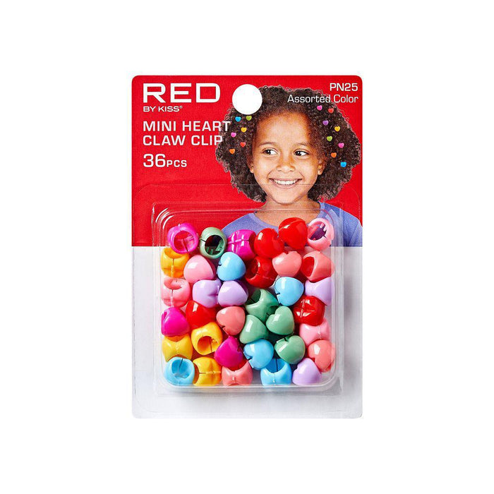 RED by KISS Kids Mini Heart Claw Clips 36pcs