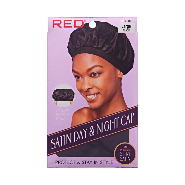 RED by KISS Large Satin Day and Night Cap - Black