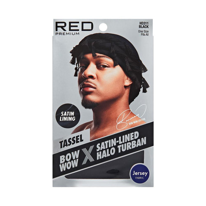 RED by KISS Jersey Fabric Tassel Halo Turban - Black