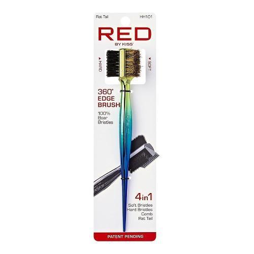 RED by Kiss 4-in-1 360° Edge Brush with Rat Tail