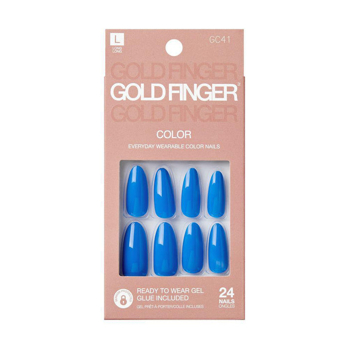 Gold Finger Solid Color Nails - DM Me
