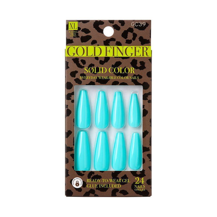 Gold Finger Solid Color Nails - Guesswork