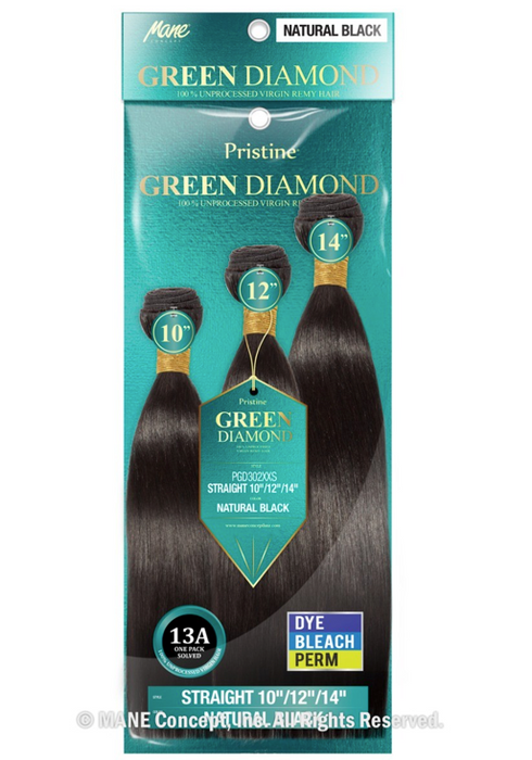 Mane Concept Pristine 13A Green Diamond 100% Human Hair Straight Multi Pack