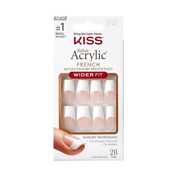 KISS Salon Acrylic French Nails Wider Fit - High Price