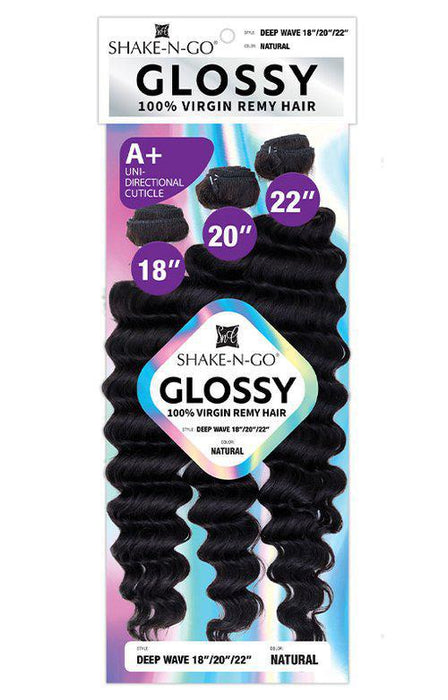 Shake N Go Glossy 100% Virgin Remi Hair Mulit Pack - Deep Wave