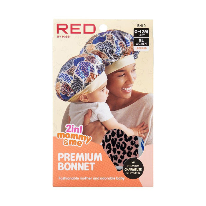 RED by Kiss 2-in-1 Mommy & Me Satin Bonnet - Leopard