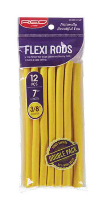RED by Kiss Flexi Rods 7" Length 12pcs Value Pack - 3/8" Diameter