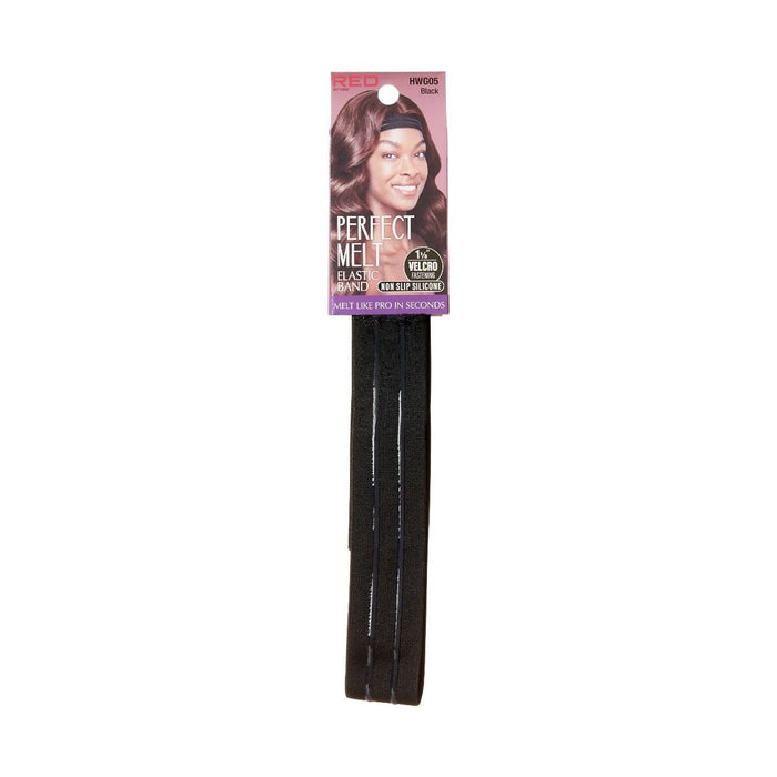 RED Perfect Melt Non Slip Silicone Elastic Wig Band - Black
