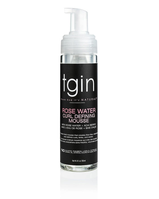 TGIN Rose Water Curl Defining Mousse 8oz