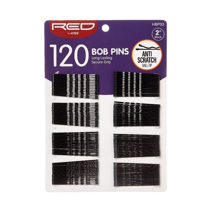 RED Bob Pins 2" 120pcs - Black