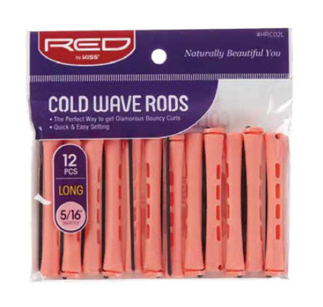 RED Cold Wave Rods Long 5/16" 12pc Pink