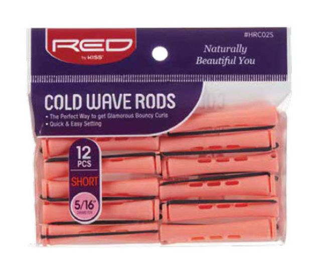 RED Cold Wave Rods Short 5/16" 12pc Pink
