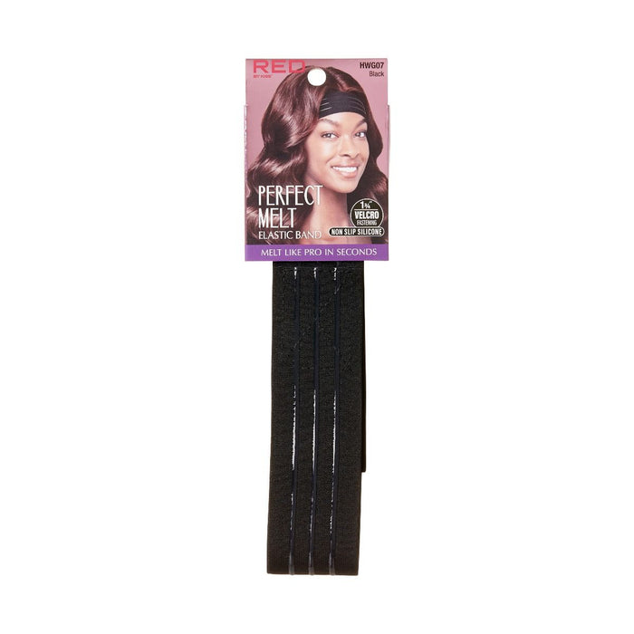 RED Perfect Melt Wide Non Slip Silicone Wig Band - Black