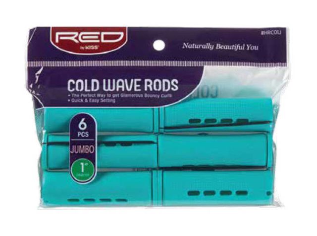 RED Cold Wave Rods Jumbo 1" 6pc Green