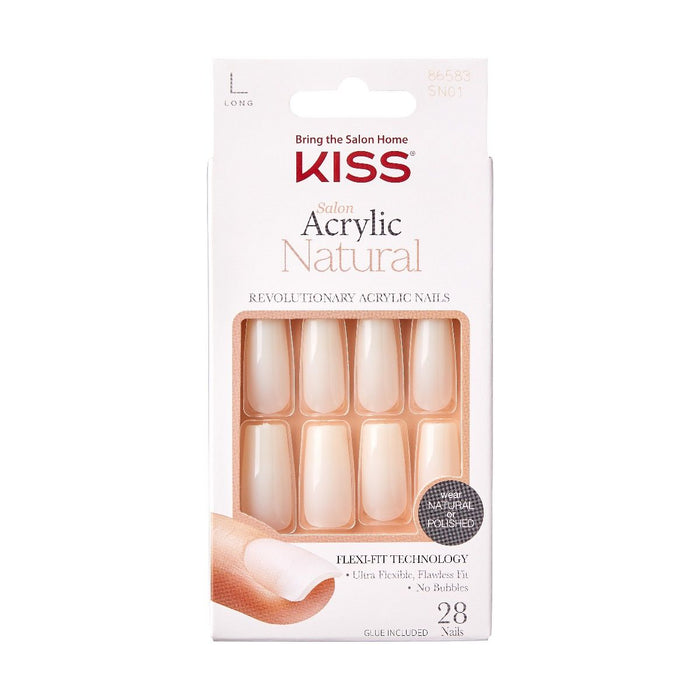 Kiss Salon Acrylic Natural Nails - Bareskinned