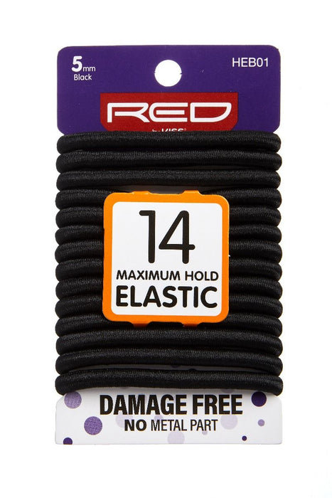RED Elastic Band 14pcs 5mm - Black
