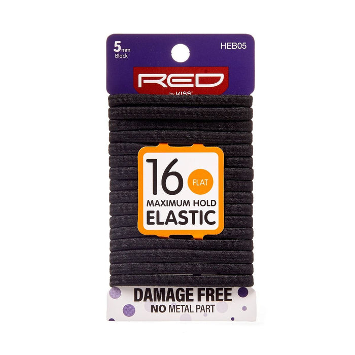 RED Elastic Band 16pcs Flat - Black