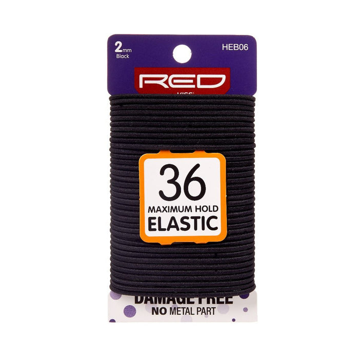 RED Elastic Band 36pcs 2mm - Black