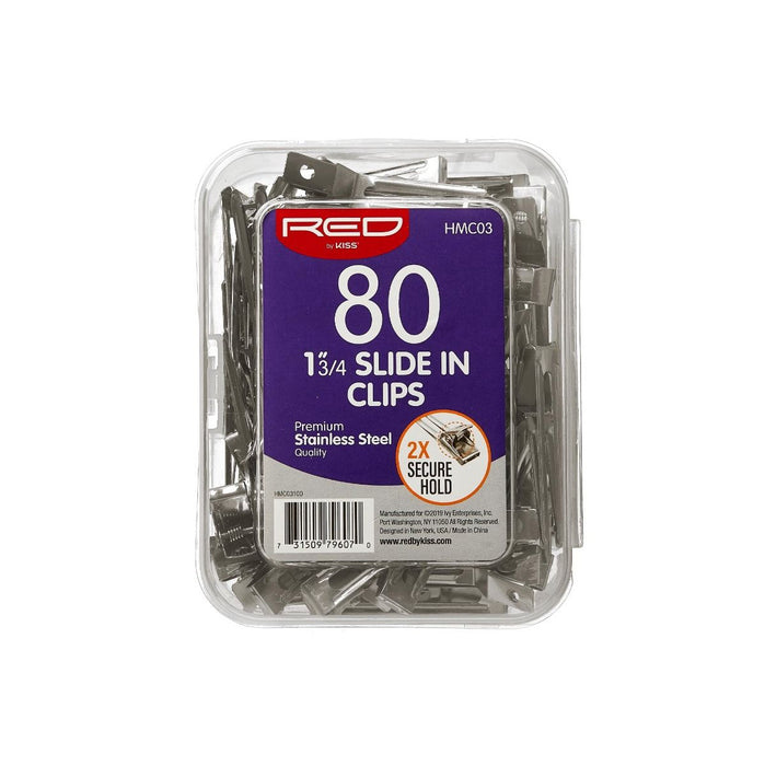 RED 1 3/4" Slide In Clips 80pcs