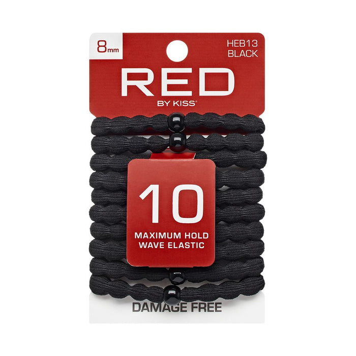 RED Cotton Elastic Band 10pcs 8mm - Black