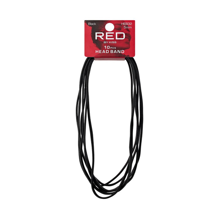 RED 5mm Headband 10pcs - Black