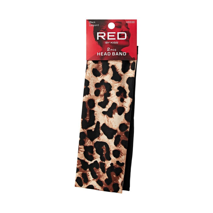 RED 60mm Headband 2pcs - Black & Leopard