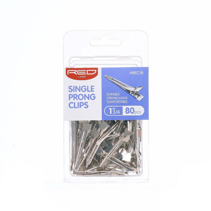 RED 1 3/4" Single Prong Clip 80pcs