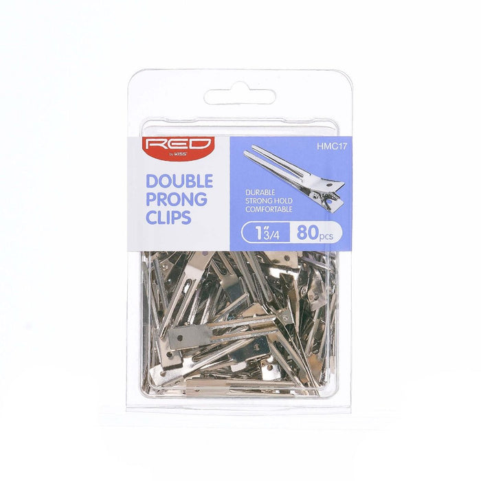 RED 1 3/4" Double Prong Clip 80pcs