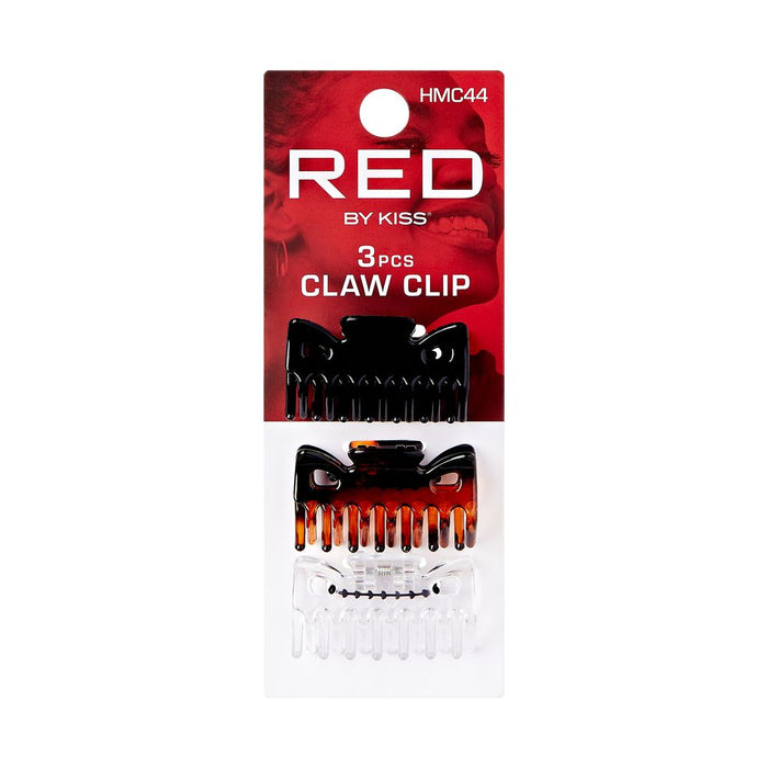 RED Hair Claw Clip 3pcs