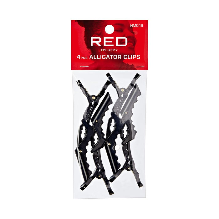 RED Alligator Clips 4pcs - Black