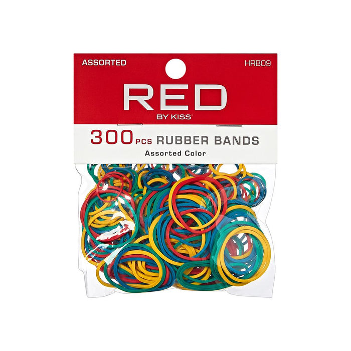 RED Rubber Band Assorted Size 300pcs - Assorted Color