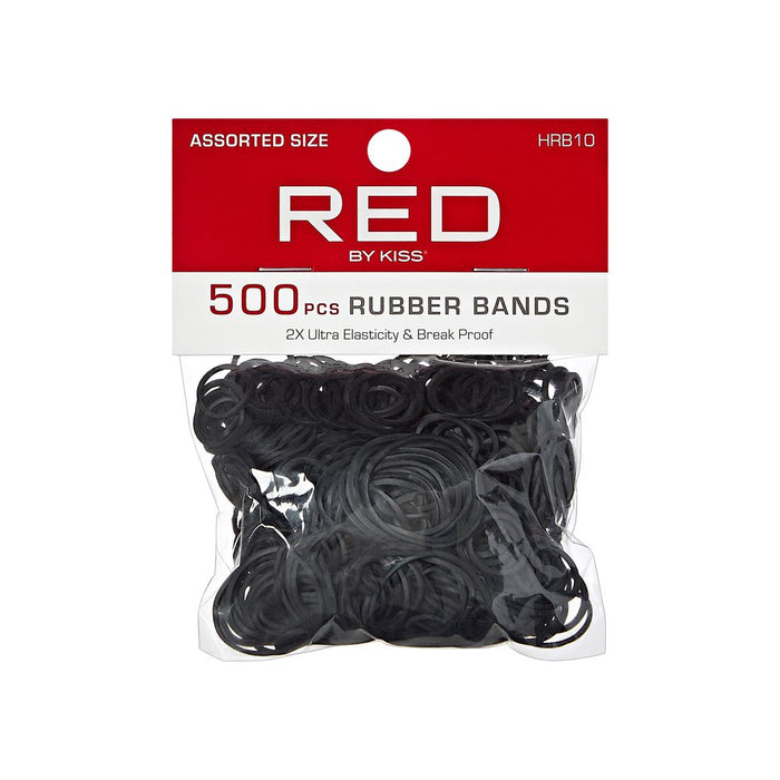 RED Rubber Band Assorted Size 500pcs - Black